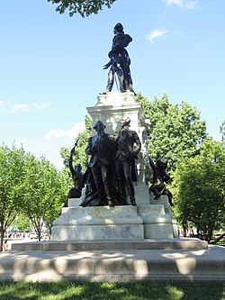 Statue of the Marquis de Lafayette in Lafayette Square, across from the White House