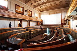 Debating Chamber at the Old Royal High School in Edinburgh, the proposed location for the 1978 Scottish Assembly