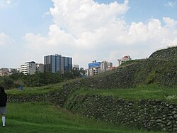 Urban area just outside the Cuicuilco site