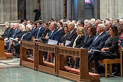 Biden, on his 83rd birthday, attending the funeral of Dick Cheney in November 2025