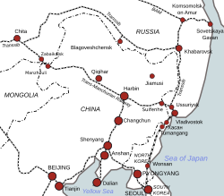 Railway system in Northeast China