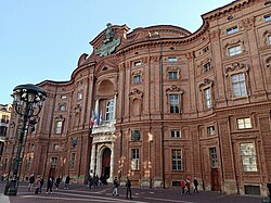 Baroque façade of Palazzo Carignano, the Museum of the Risorgimento