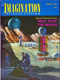 Space exploration was predicted in August 1958 by the science fiction magazine Imagination.