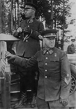 Zhukov and Semyon Timoshenko in 1940