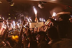 Bottle service at a nightclub
