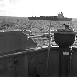 Atlantic Conveyor approaching the Falklands, on or about 19 May 1982