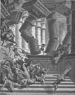 Illustration of Samson by Gustave Doré.[d]