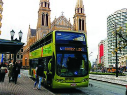 Tourism bus line in Curitiba