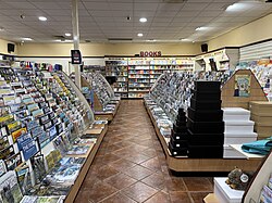 The interior of a newsagency in Canberra, Australia, 2025