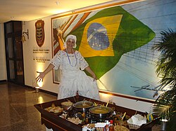 Acarajé is a traditional street food in Salvador.