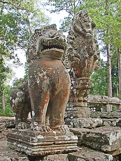 Lion guardian of Bayon, Angkor