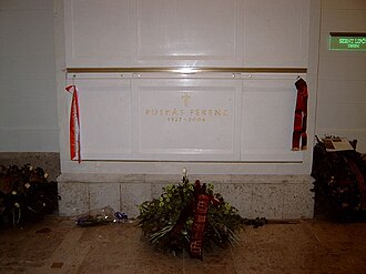 Puskás's tomb at St. Stephen's Basilica in Budapest