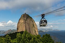 Sugarloaf Cable Car approaching the summit