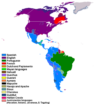 Languages spoken in the Americas