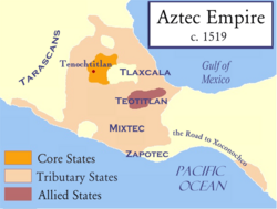 Map of the Aztec Empire