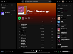 It is showing an album from Kevin MacLeod, and also the playlist queue, as the playlist queue is no longer fullscreen when opened. It's now a sidebar.
