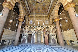 Interior of the Mosque-Madrasa of Sultan Barquq in Cairo (1384–1386)[110]