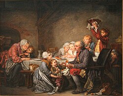 Le gâteau des Rois, by Jean-Baptiste Greuze, 1774 (Musée Fabre)