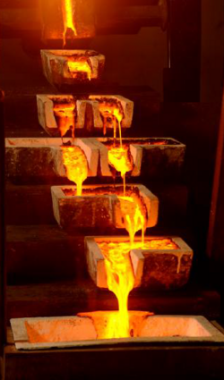Melted gold at Sadiola Gold Mine, Kayes (Source: Iamgold)