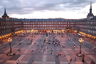 Plaza Mayor of Madrid built in 1619 during the reign of Philip III.