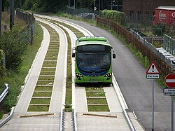 Guided bus from Trumpington