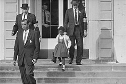 U.S. Marshals escorted Bridges to and from school in 1960
