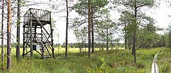 A birdwatching tower in Hankasalmi, Finland