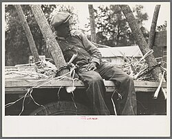 A young African American man in Morganza, 1938