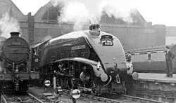 The Elizabethan non-stop London to Edinburgh train, here before its inaugural run in 1953