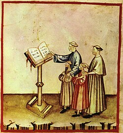 Church singing, Tacuinum Sanitatis Casanatensis (14th century)