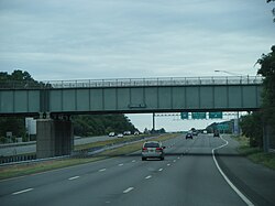 Former I-95 southbound (now I-295 northbound) in Ewing Township