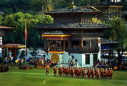 Changlimithang Stadium during a parade