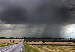 Late-summer rainstorm in Denmark