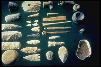 A selection of prehistoric stone tools