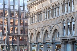 Stock Exchange Building, Glasgow, Nelson Mandela Place. John Burnet senior, 1875. Extended by JJ Burnet after 1894.