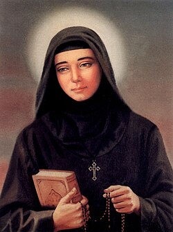 Depiction of Saint Rafqa, another popular saint in Lebanon