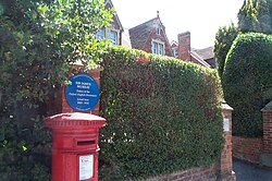 78 Banbury Road, former home of James Murray, marked with an Oxfordshire Blue Plaque