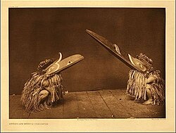 Dancers with hamatsa masks, photo by Edward S. Curtis, 1914
