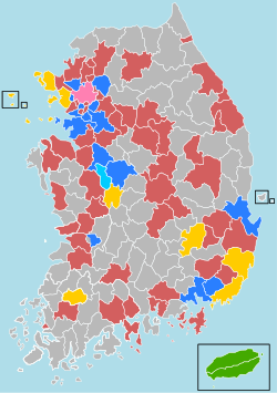 Special city(특별시; teukbyeolsi) Special autonomous city(특별자치시; teukbyeoljachisi) Metropolitan cities(광역시; gwangyeoksi) Big municipal cities(대도시; daedosi) Administrative cities(행정시; haengjeongsi) Cities(시; si)