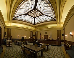Oregon Supreme Court's courtroom.
