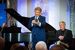 Congressman Michael McCaul performs during launch of the Global Music Diplomacy Initiative