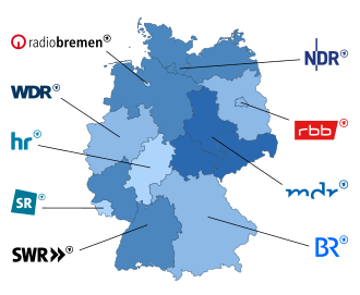ARD member broadcaster map