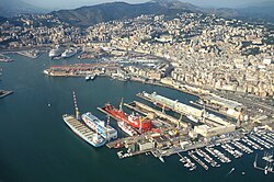 The port of Genoa is the busiest in Italy.
