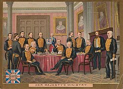Her Majesty's Cabinet on a 19th-century trade card