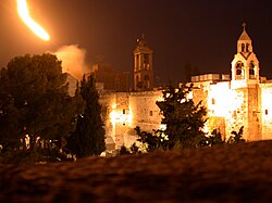 The Church of the Nativity under siege in 2002