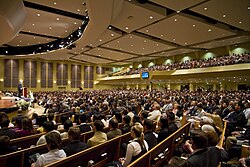 Worship service at the Baptist Church in Lancaster, California