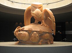 Bill Reid's sculpture The Raven and the First Men, showing part of a Haida creation myth. Museum of Anthropology, University of British Columbia.