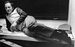 Photograph of Joseph Brodsky teaching at the University of Michigan